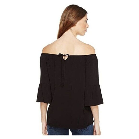 Sanctuary Black Flor Off The Shoulder Blouse S NWT - Picture 1 of 6